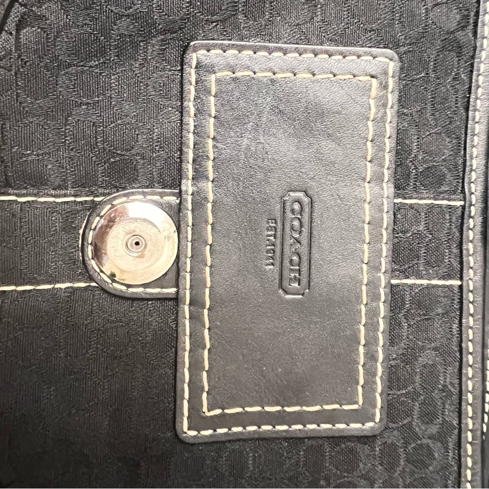 Vintage Coach Soho Black Signature C Pattern Canvas Y2K Hobo Bag F05Q-3628 - Picture 8 of 11